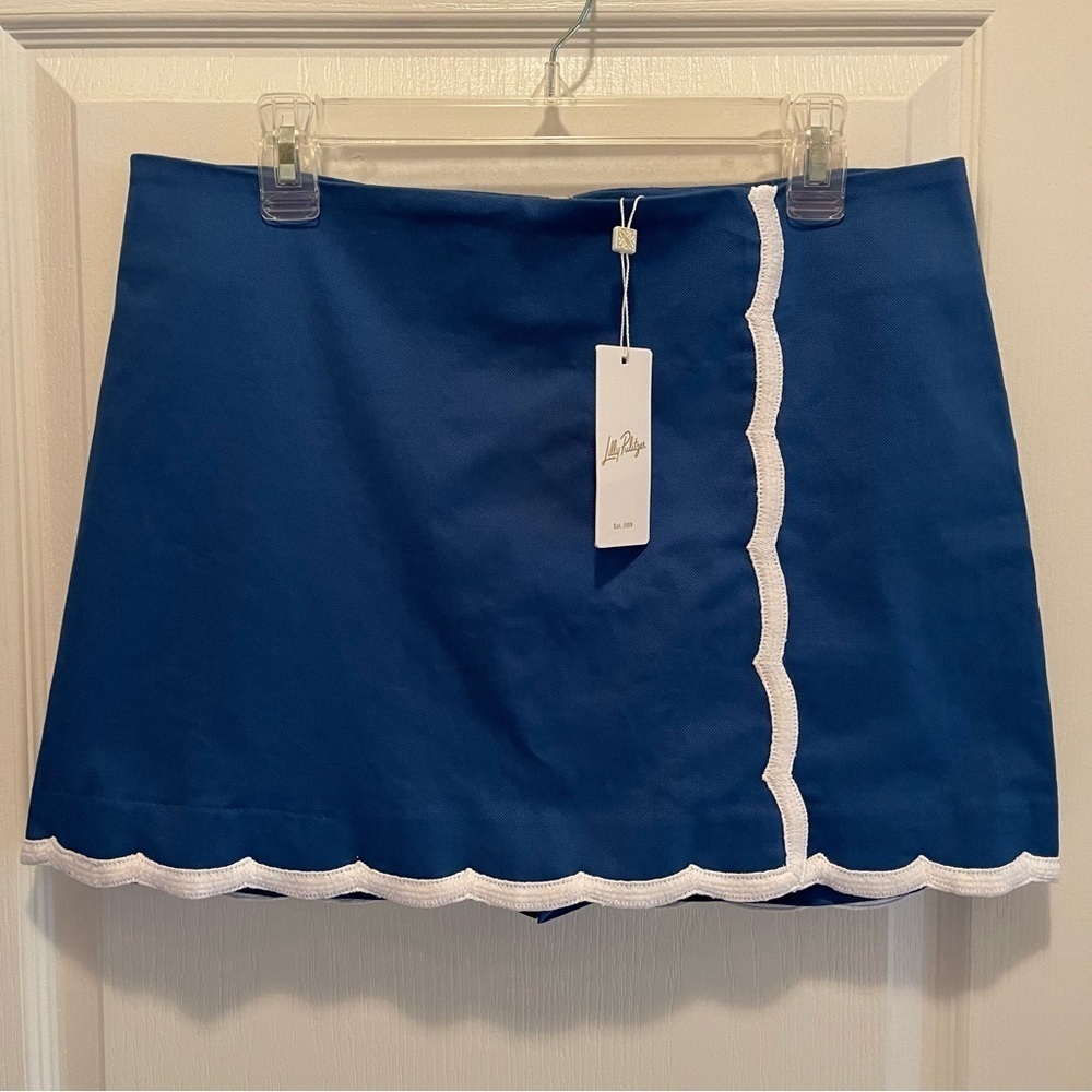 Lilly Pulitzer Michelina Mini Skort Barton Blue Size 12 - Picture 2 of 10